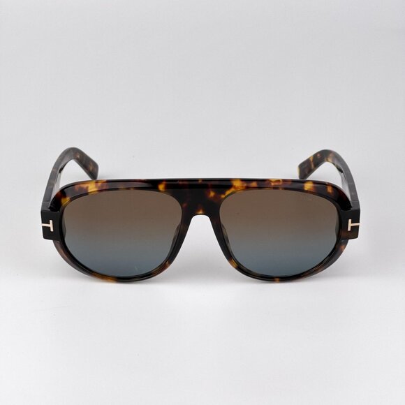 Tom Ford BLAKE-02 Sunglasses – Havana Aviator Brown Gradient |Model FT1102/S 52F - Picture 1 of 11